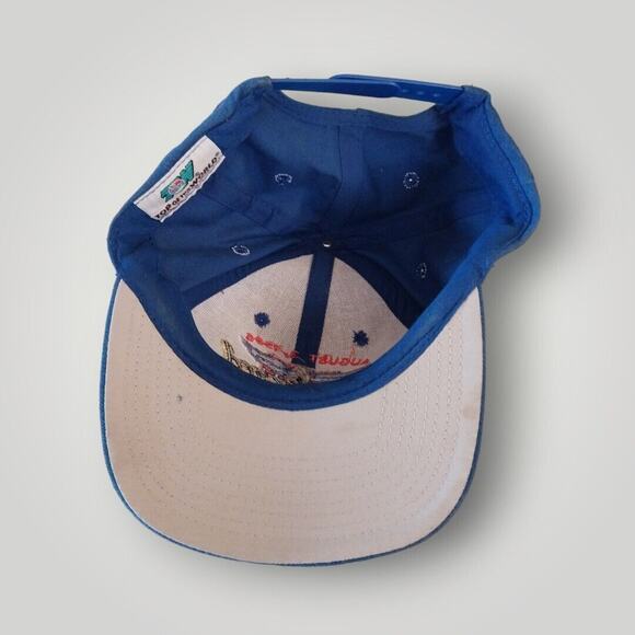 Vintage 1996 Brickyard 400 Snapback Hat Blue Top Of The World Indianapolis - Picture 5 of 6